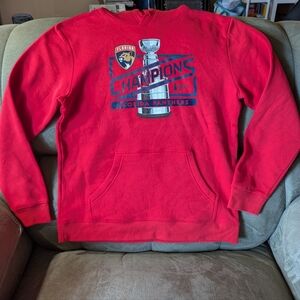 Fanatics Red Florida Panthers Champions Crewneck Sweater